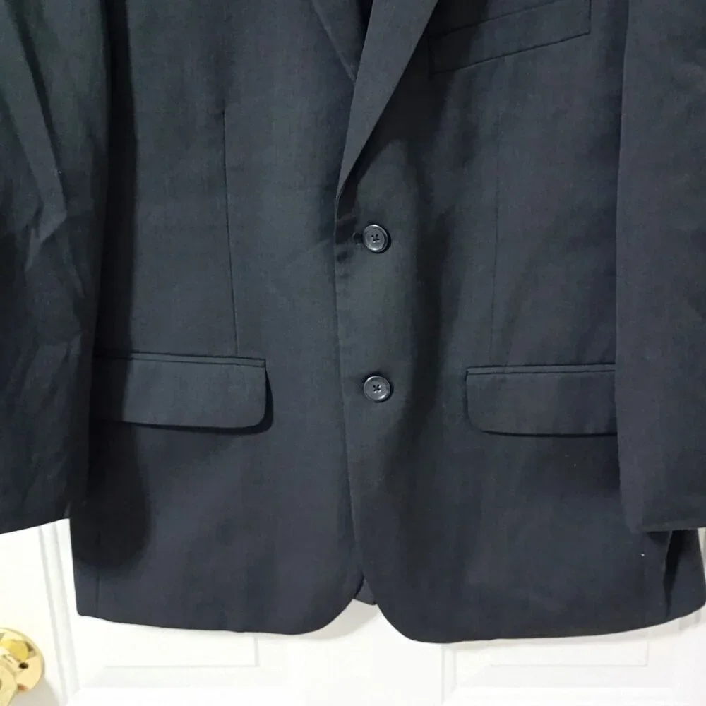 Pronto Uomo Platinum 100% Wool Black Business Blazer Jacket Sport Coat Men's 42